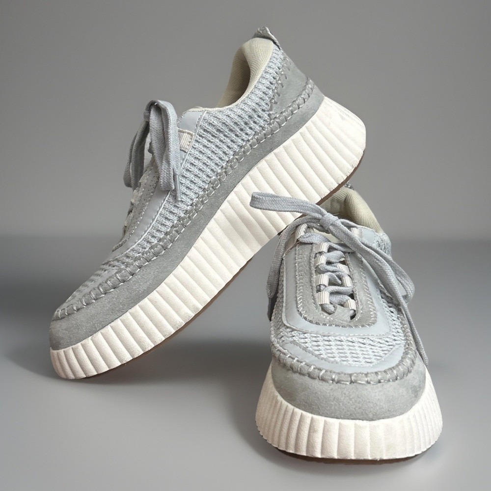 White Mountain Dynastic Platform Sneakers Womens Size 7M Gray Boho Streetwear